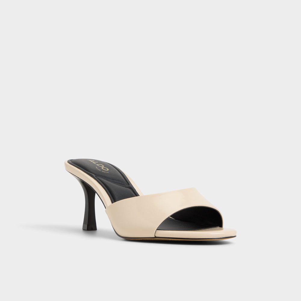 Annaberaen in Light Beige - Heeled mule Stiletto heel
