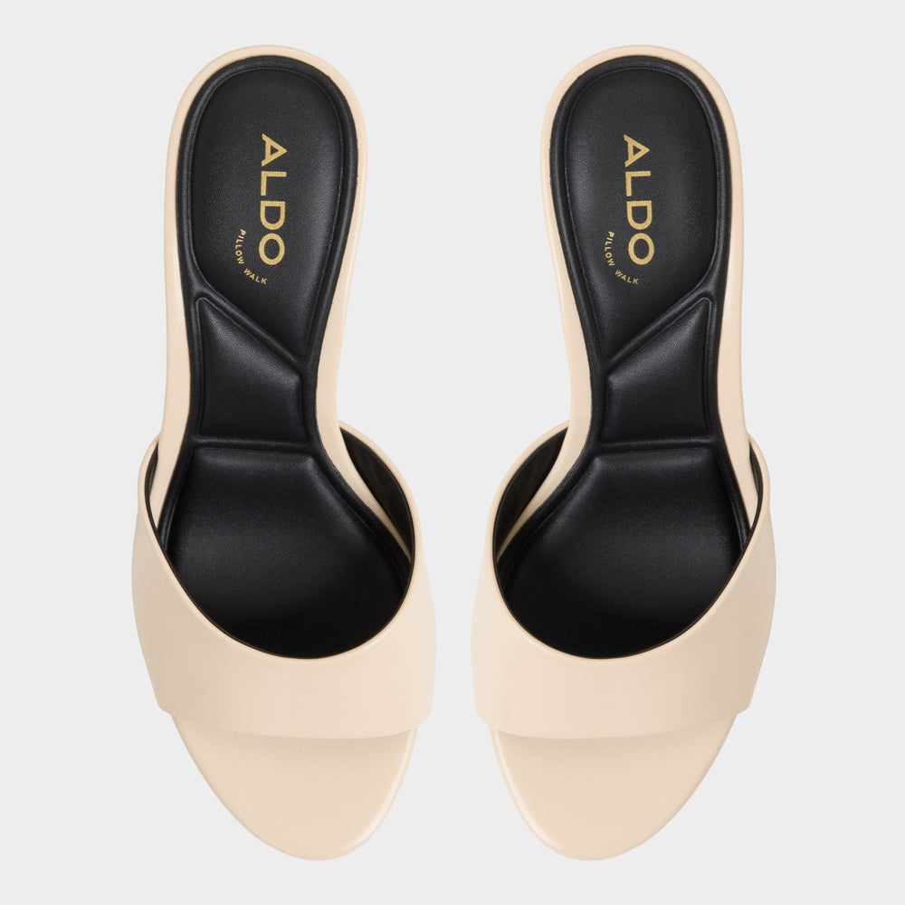 Annaberaen in Light Beige - Heeled mule Stiletto heel