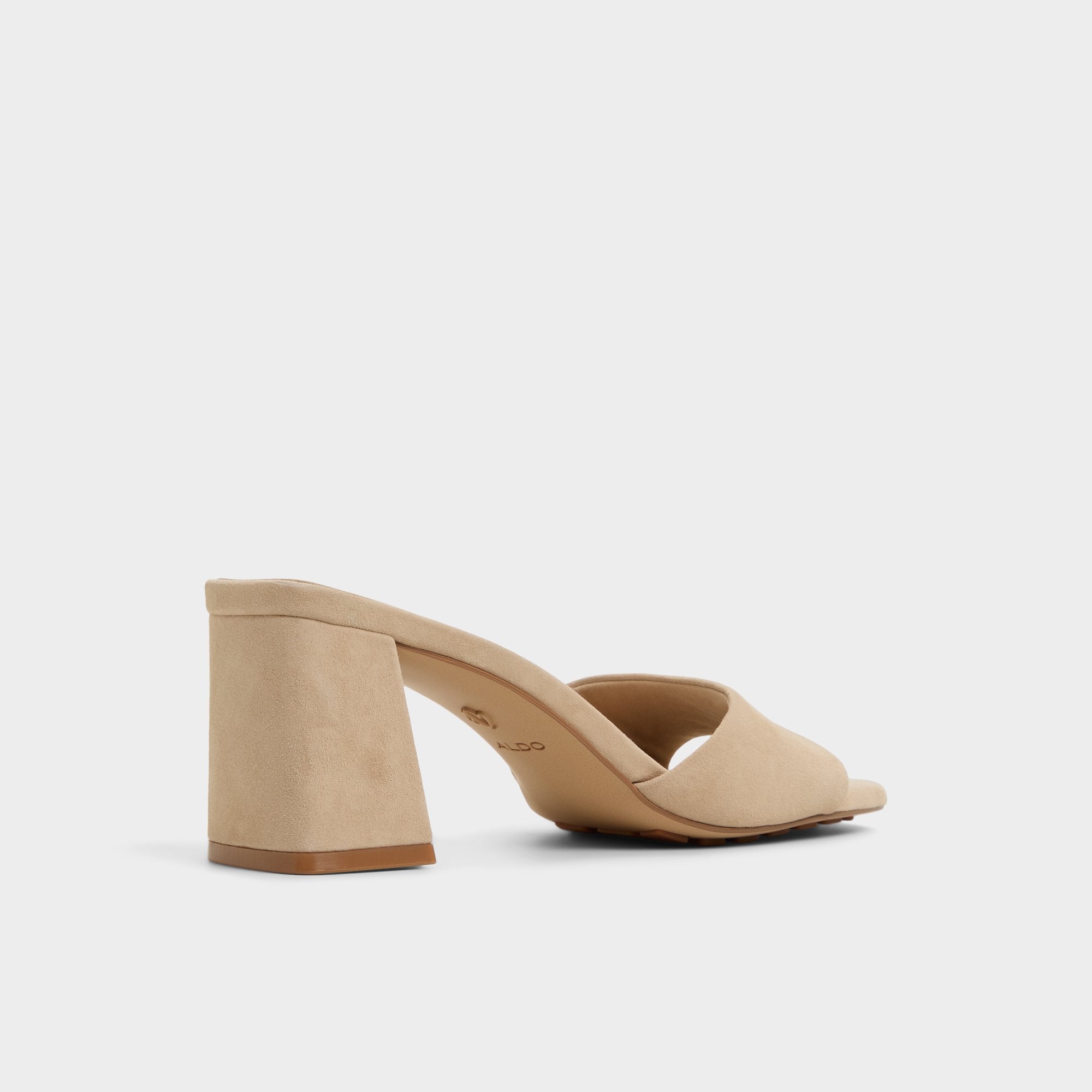 Tisha Beige Women's Heeled mules - Heeled mule Block heel
