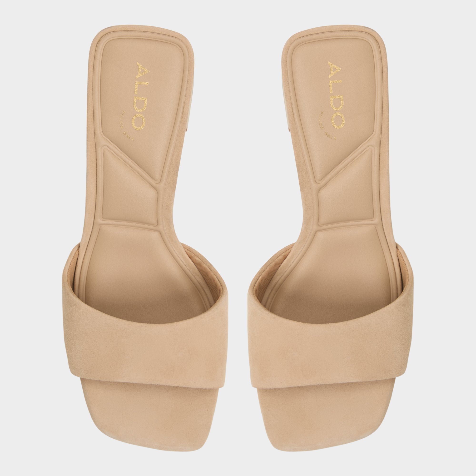 Tisha Beige Women's Heeled mules - Heeled mule Block heel