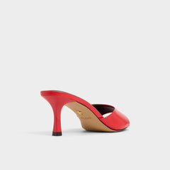 Annaberaen in Bright Red - Heeled mule Stiletto heel