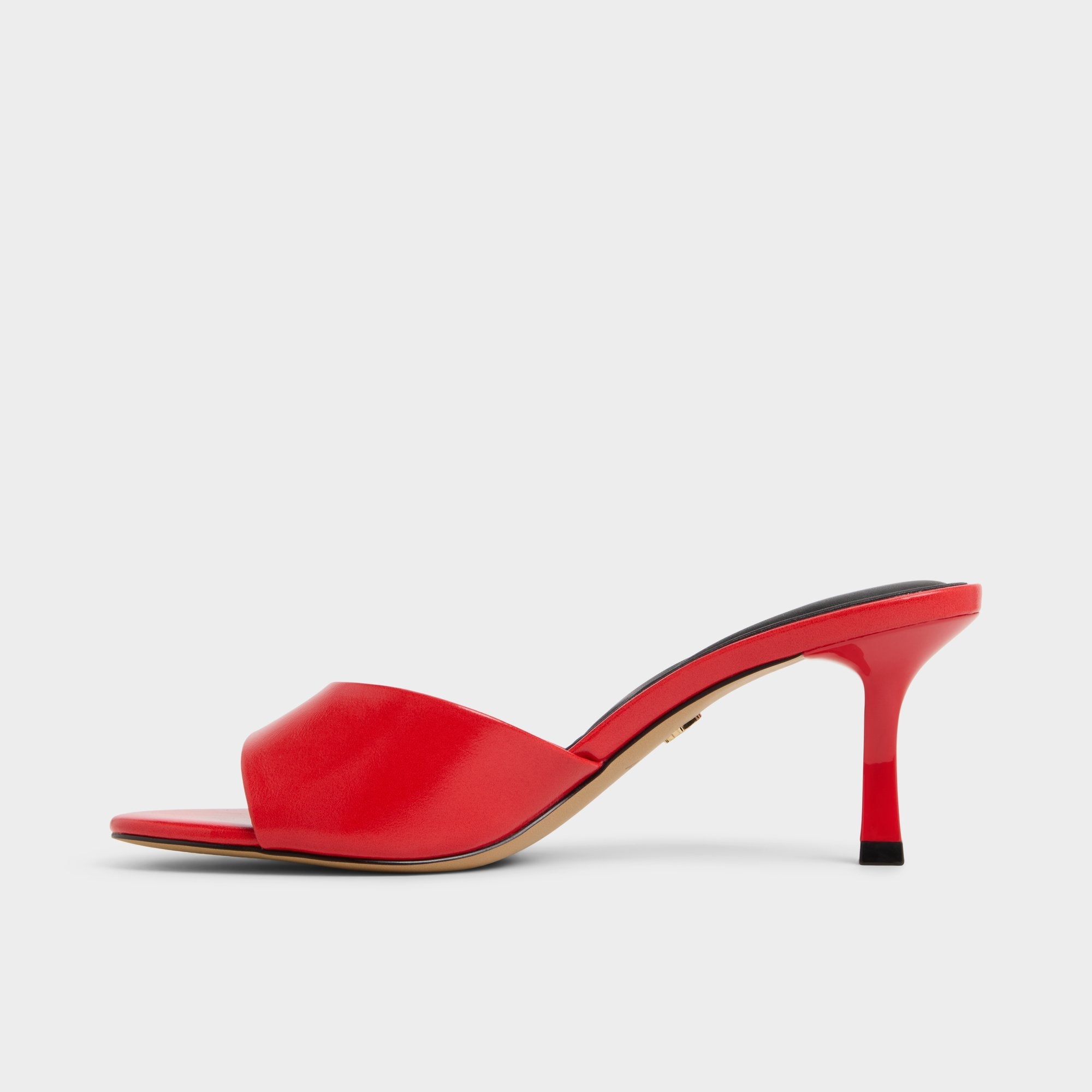 Annaberaen in Bright Red - Heeled mule Stiletto heel