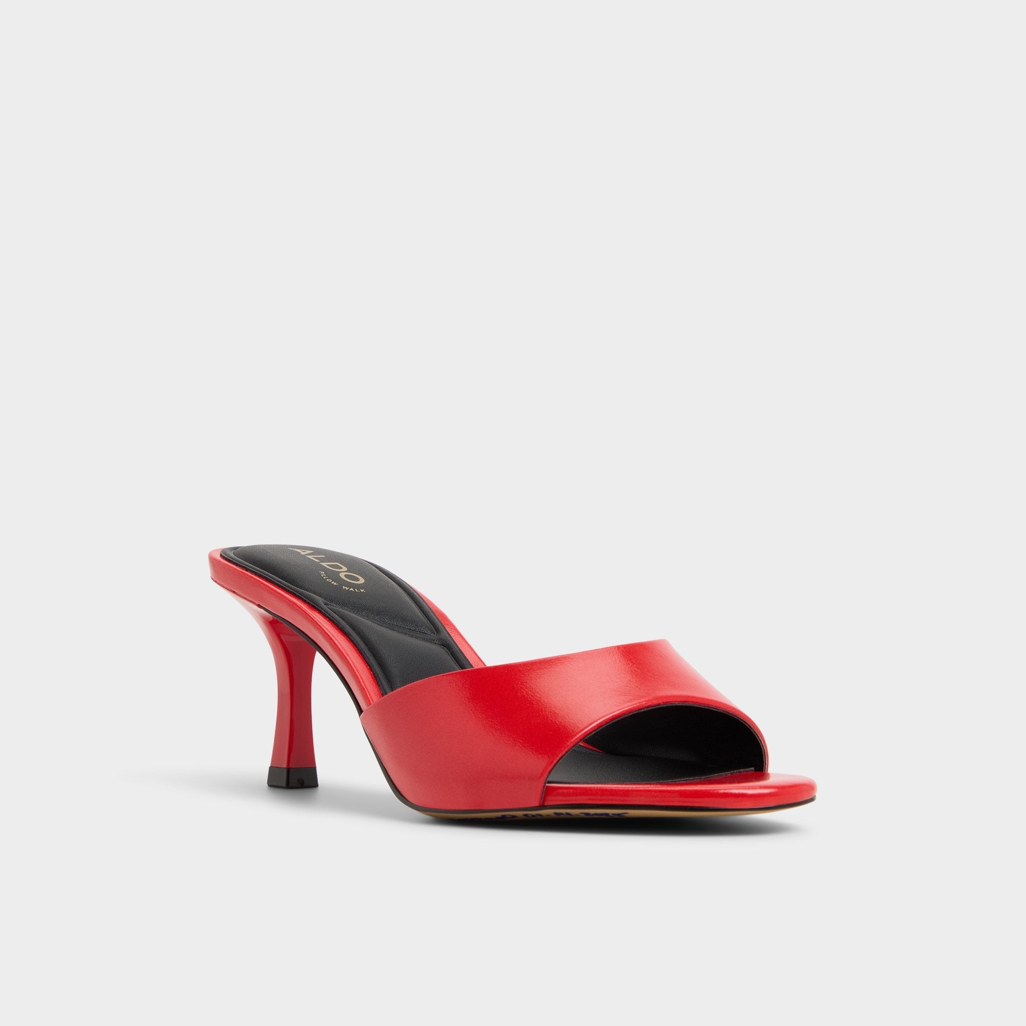 Annaberaen in Bright Red - Heeled mule Stiletto heel