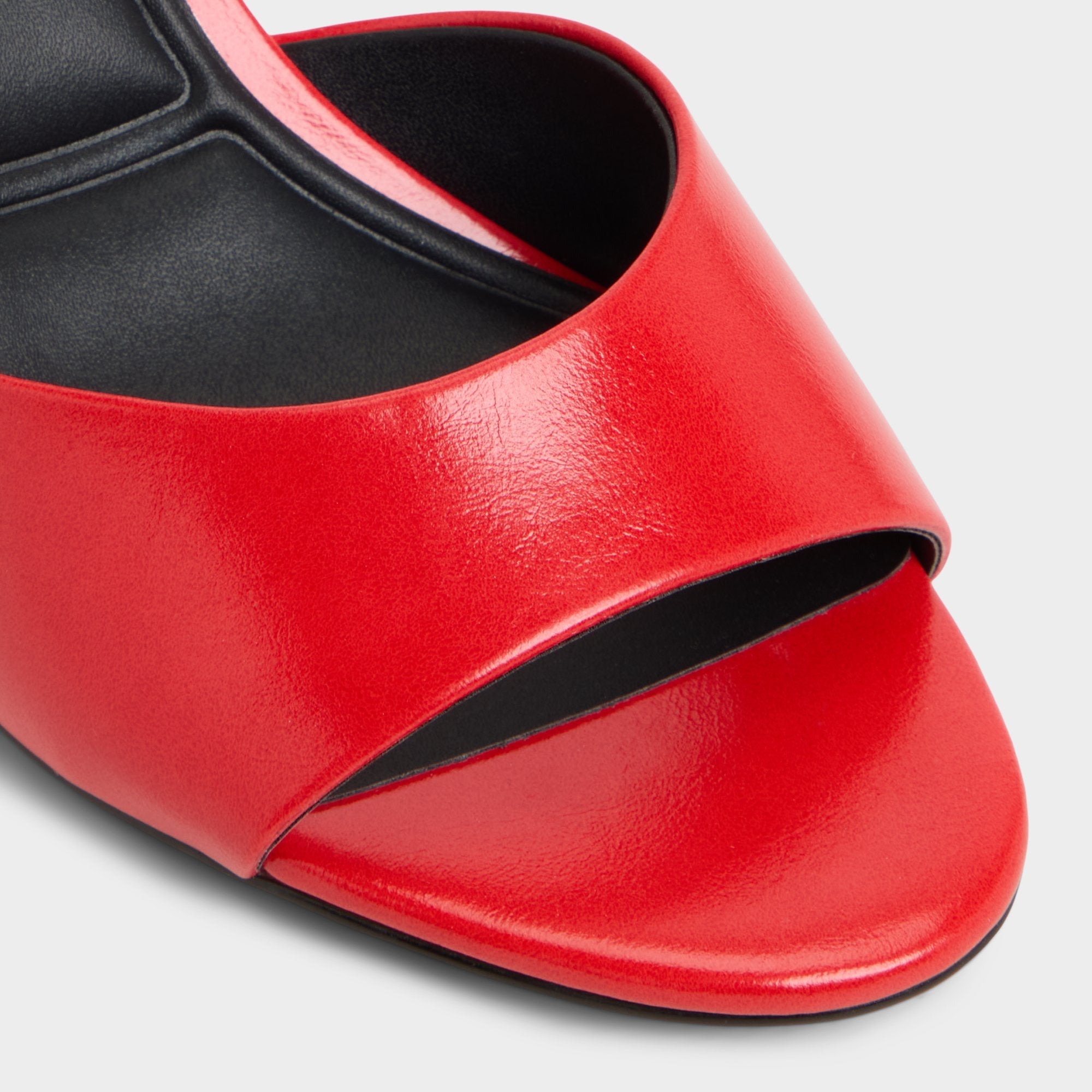 Annaberaen in Bright Red - Heeled mule Stiletto heel