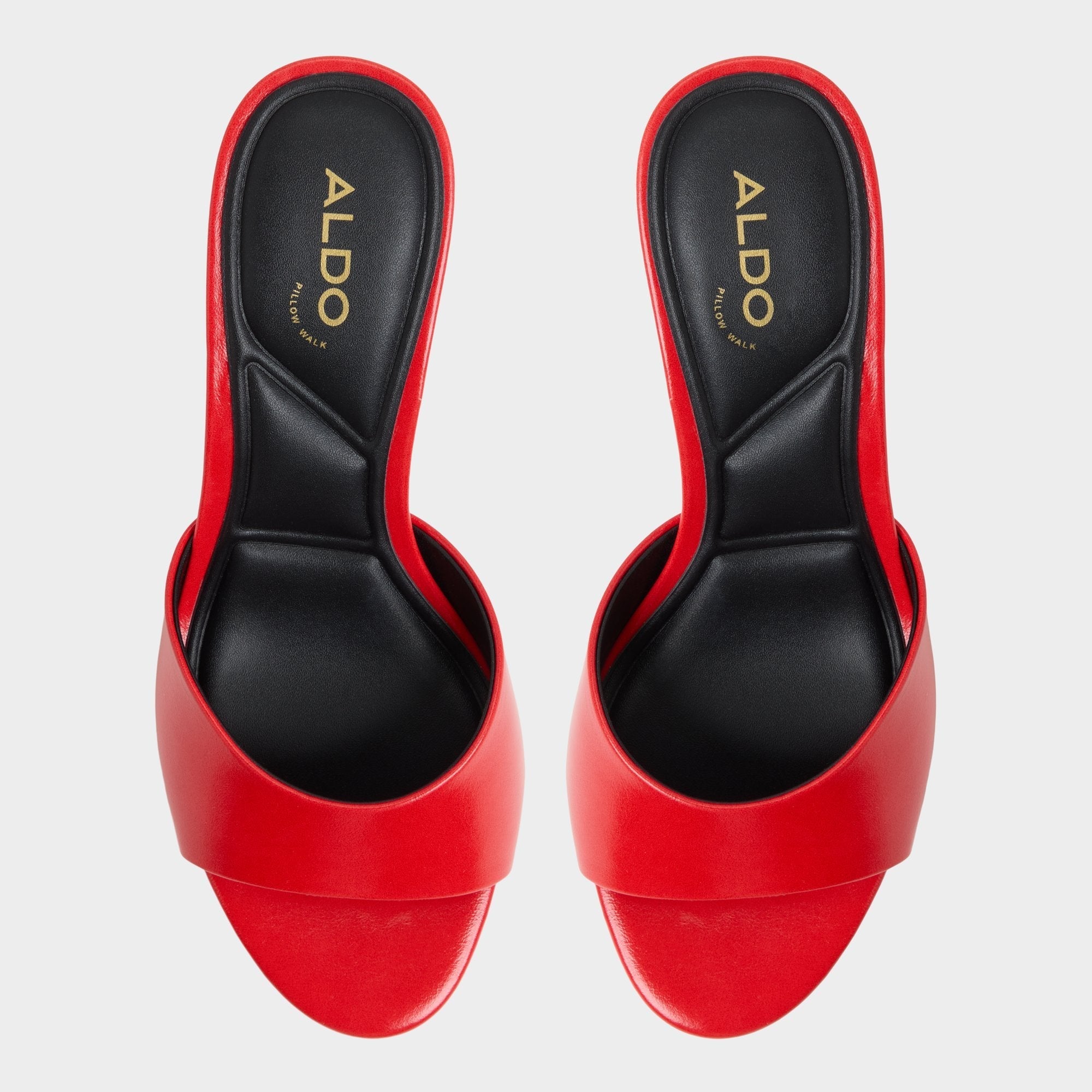 Annaberaen in Bright Red - Heeled mule Stiletto heel