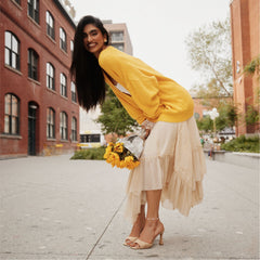 Stiletto heel Jennifer in Medium Beige - Heeled mule