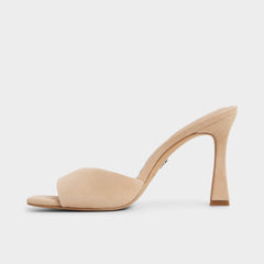Stiletto heel Jennifer in Medium Beige - Heeled mule