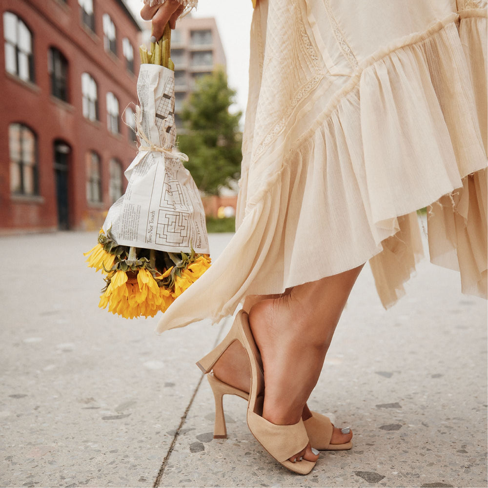 Stiletto heel Jennifer in Medium Beige - Heeled mule