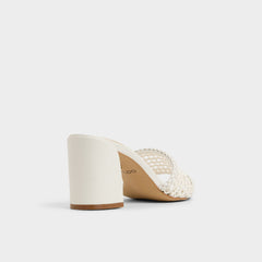 Block heel Beachdate White/Bone Women's Block heels - Heeled mule