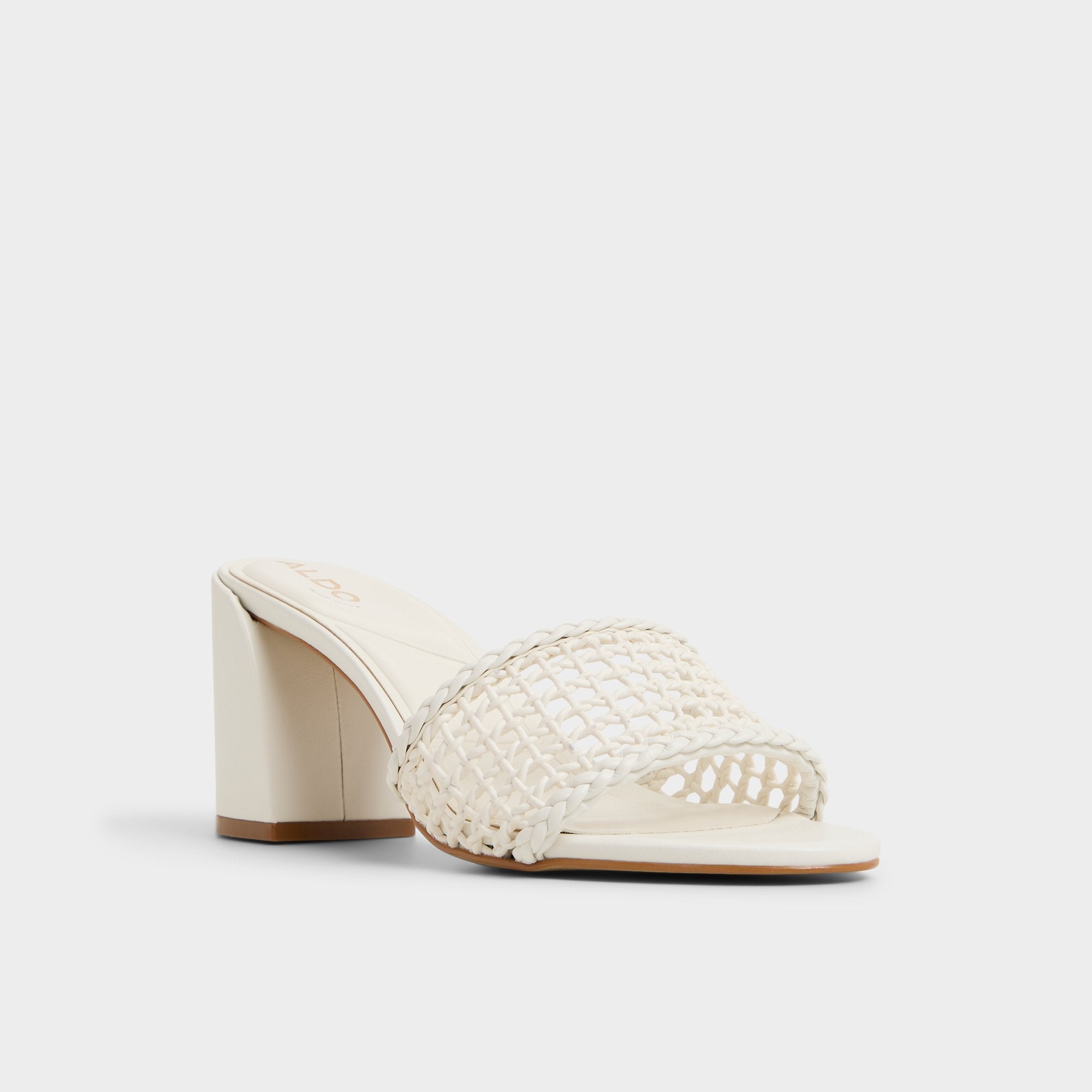 Block heel Beachdate White/Bone Women's Block heels - Heeled mule