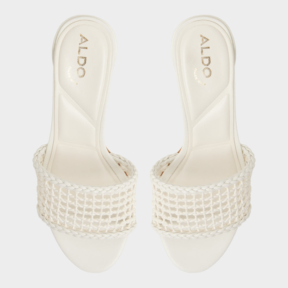 Block heel Beachdate White/Bone Women's Block heels - Heeled mule