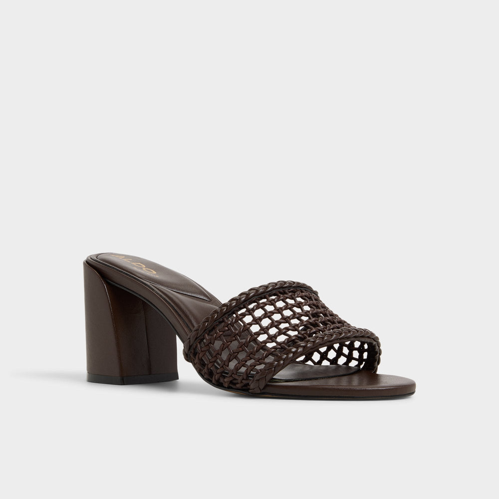 Block heel Beachdate Dark Brown Women's Block heels - Heeled mule