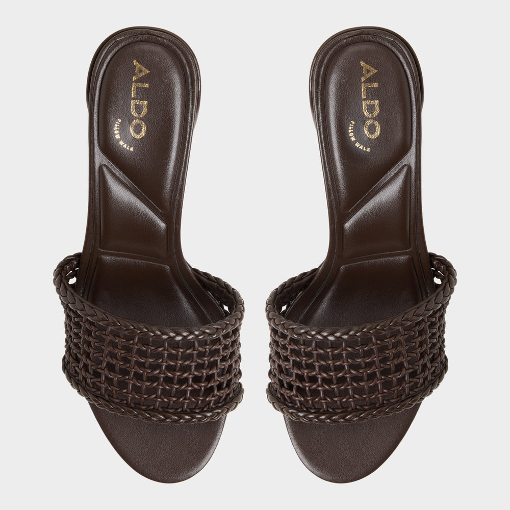 Block heel Beachdate Dark Brown Women's Block heels - Heeled mule