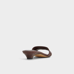 Scarletta Dark Brown Women's Heeled mules - Heeled mule Kitten heel