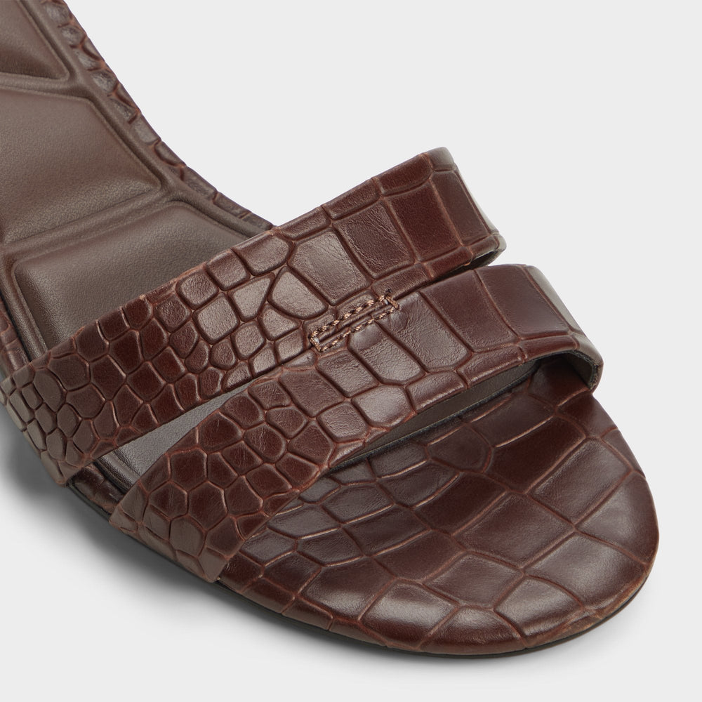 Scarletta Dark Brown Women's Heeled mules - Heeled mule Kitten heel