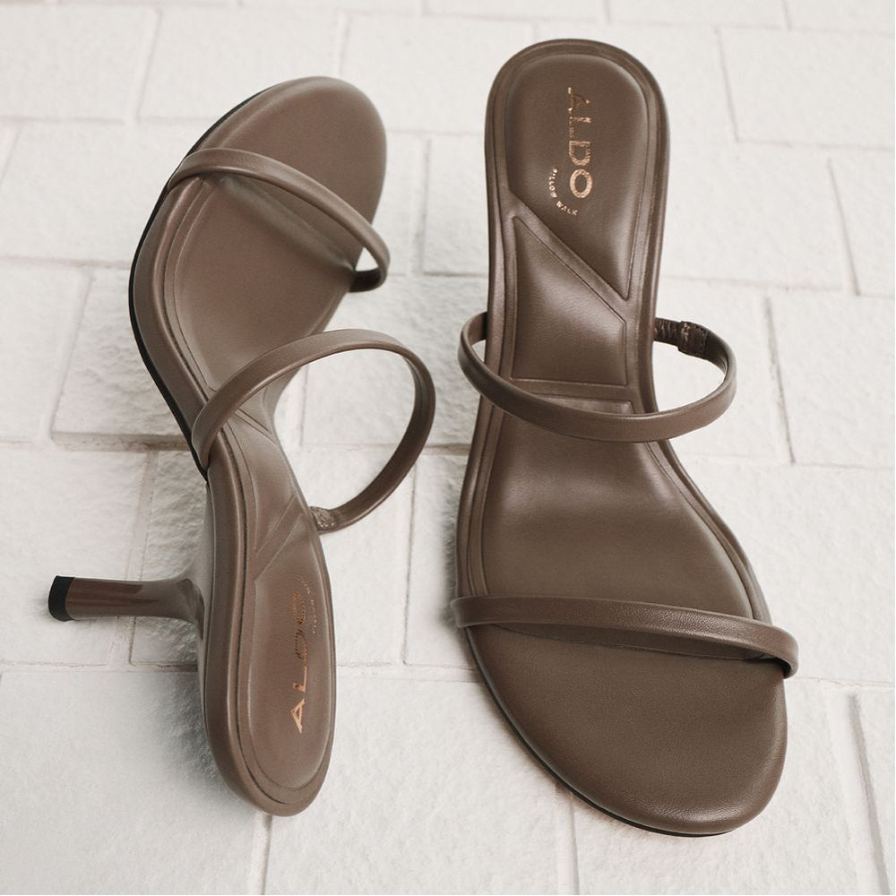 Avelinda in Khaki - Heeled mule