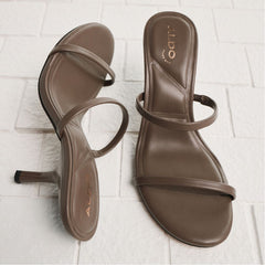 Avelinda in Khaki - Heeled mule