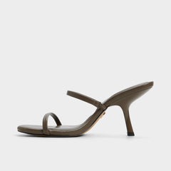 Avelinda in Khaki - Heeled mule