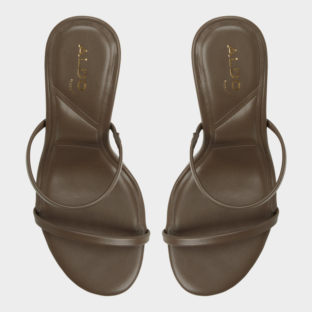 Avelinda in Khaki - Heeled mule