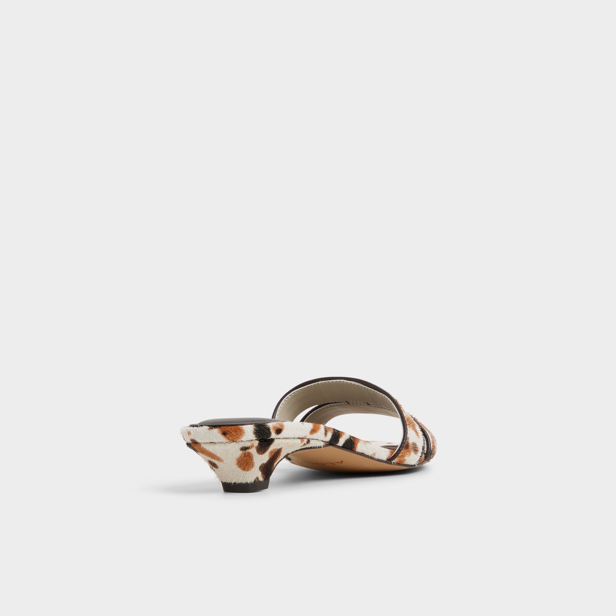 Scarletta White/Black Women's Heeled mules - Heeled mule Kitten heel