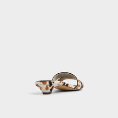 Scarletta White/Black Women's Heeled mules - Heeled mule Kitten heel