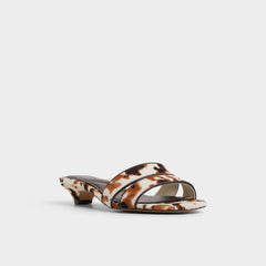 Scarletta White/Black Women's Heeled mules - Heeled mule Kitten heel