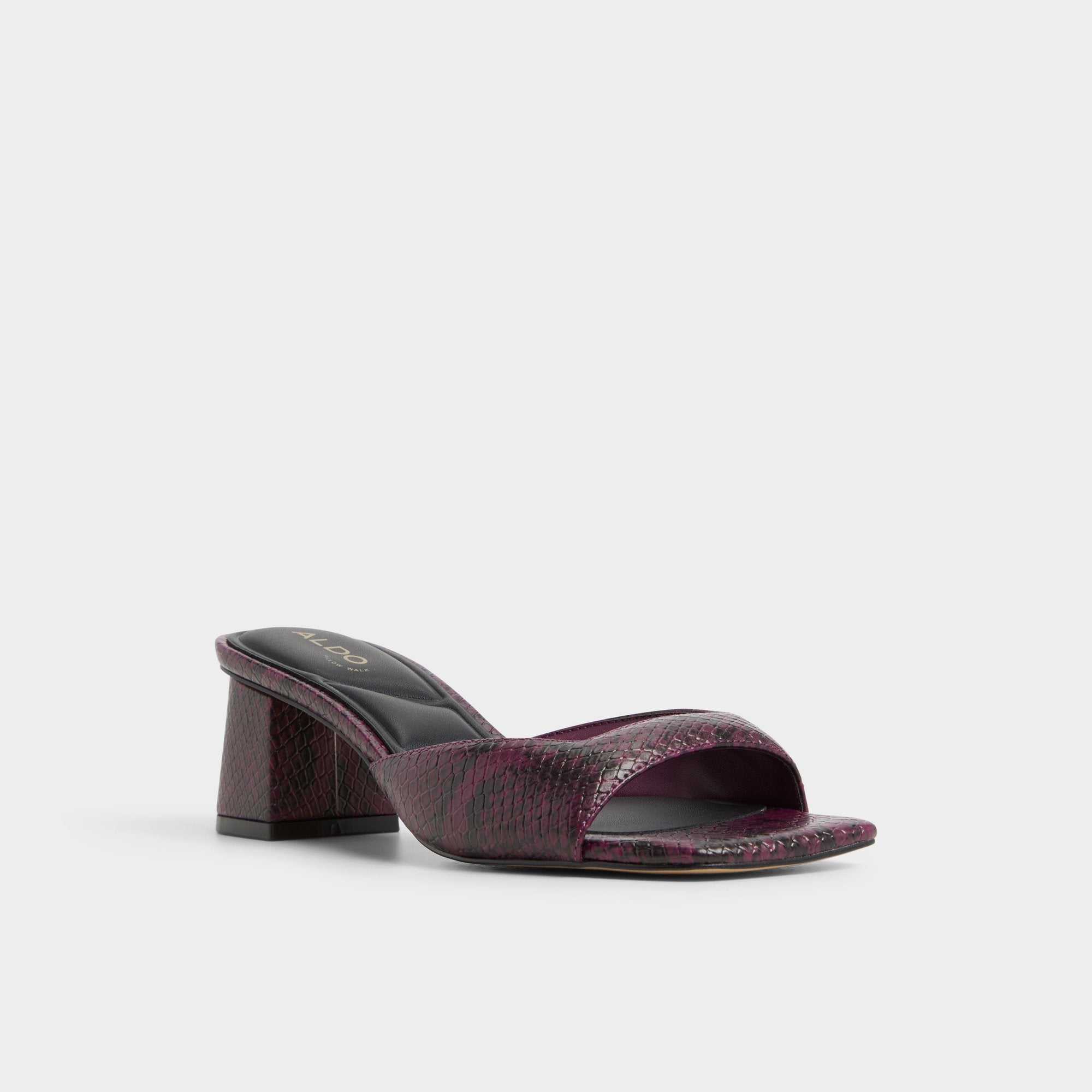 Block heel Aneky in Bordo - Heeled mule