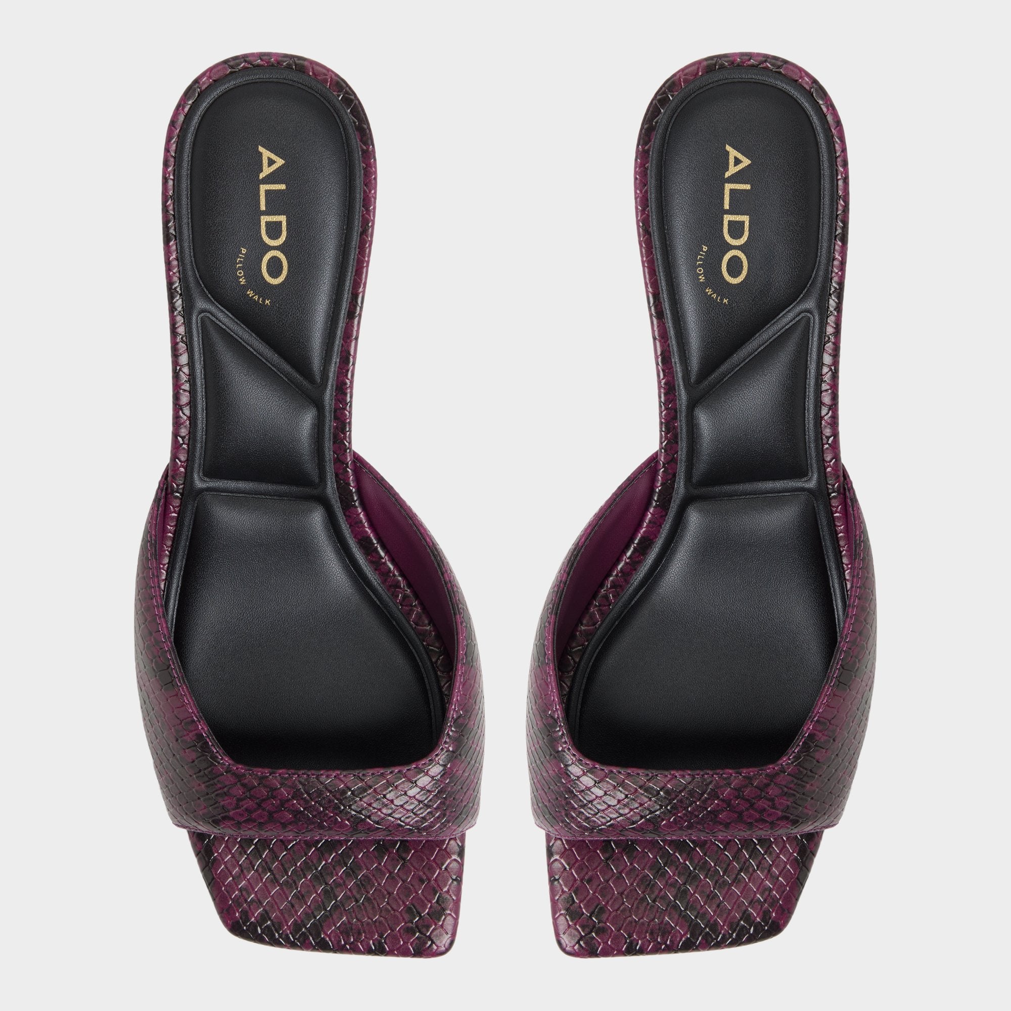 Block heel Aneky in Bordo - Heeled mule
