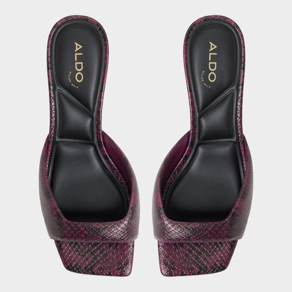 Block heel Aneky in Bordo - Heeled mule