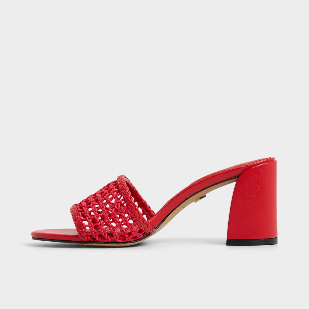 Block heel Beachdate Bright Red Women's Block heels - Heeled mule