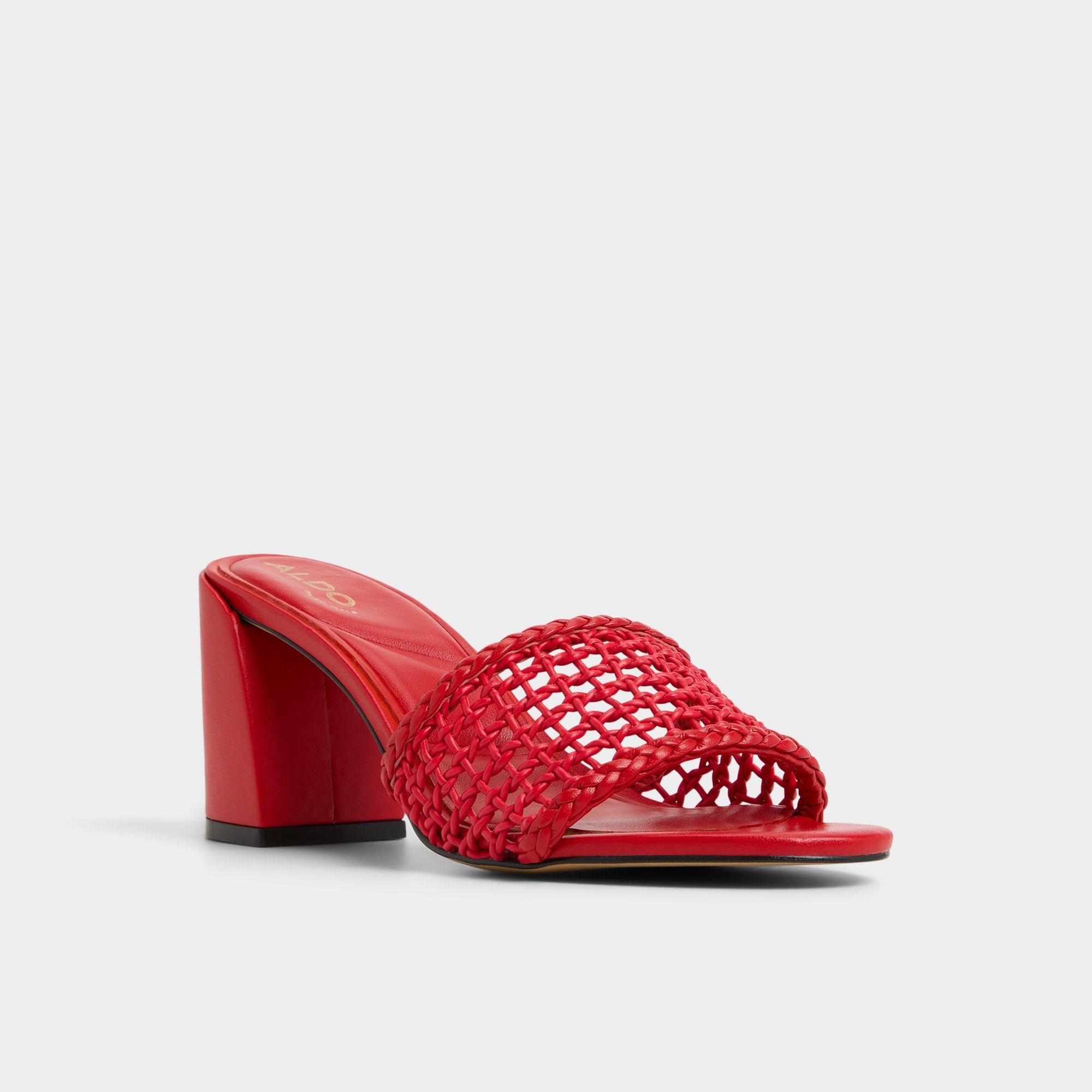 Block heel Beachdate Bright Red Women's Block heels - Heeled mule