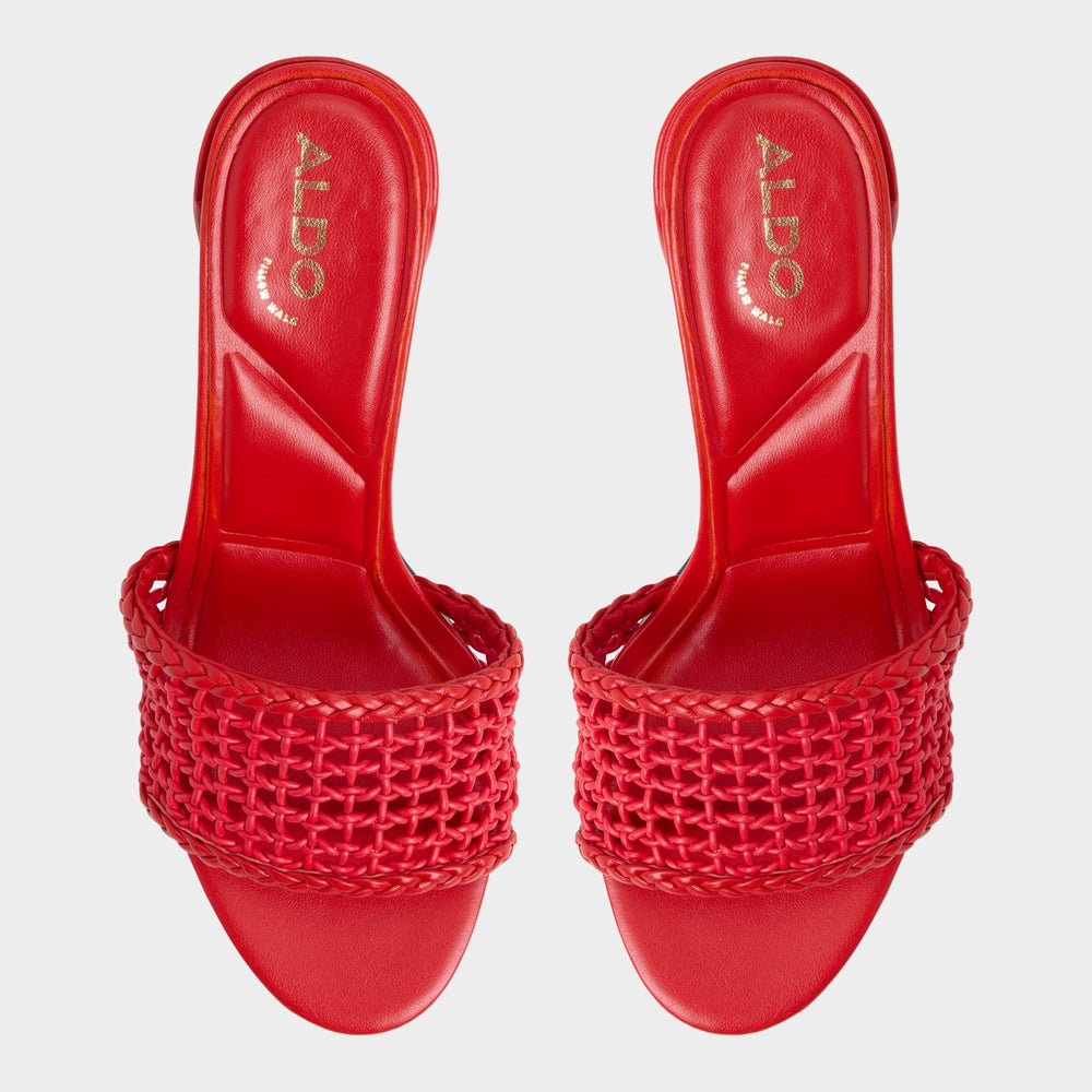 Block heel Beachdate Bright Red Women's Block heels - Heeled mule