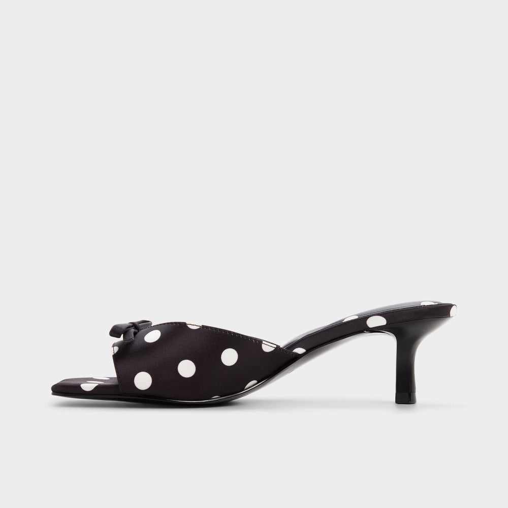 Stiletto heel Belerose in Black White - Heeled mule