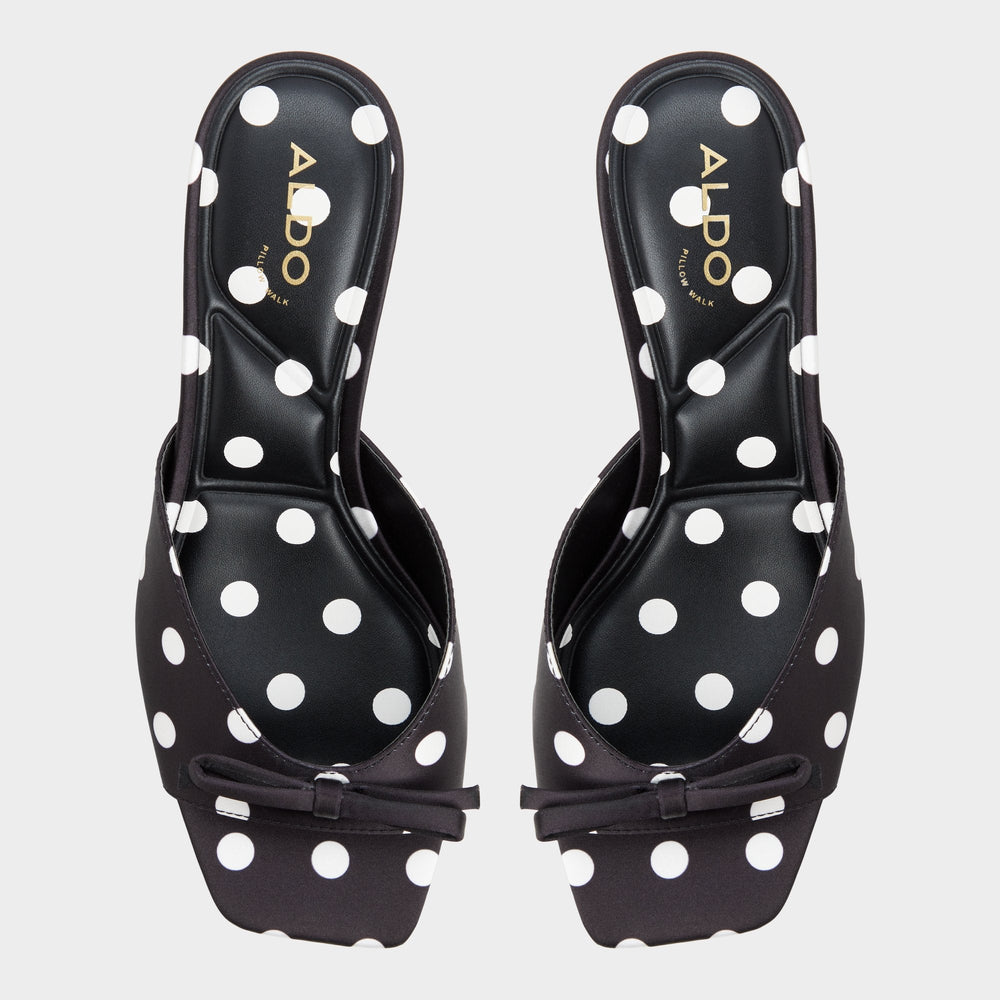 Stiletto heel Belerose in Black White - Heeled mule