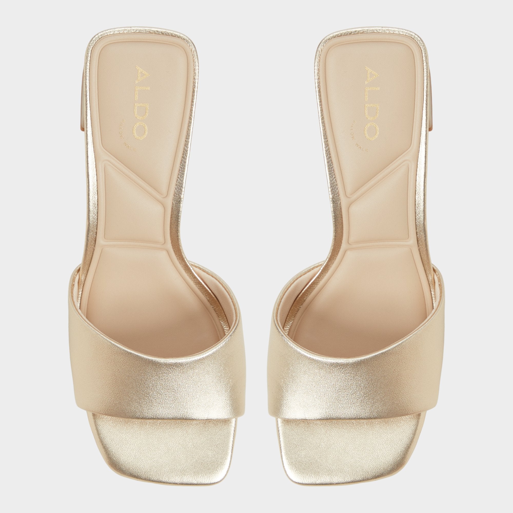 Tisha Gold Women's Heeled mules - Heeled mule Block heel