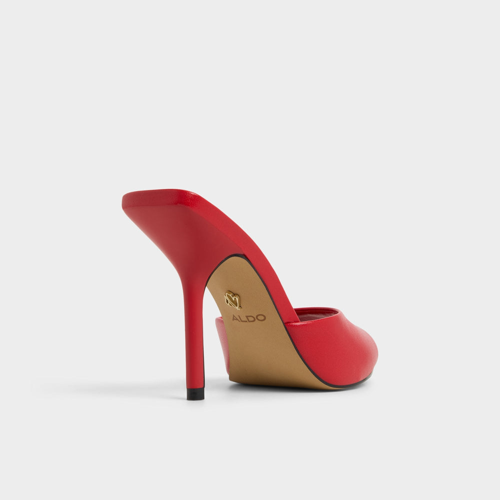 Stiletto heel Madelan in Bright Red - Heeled mule
