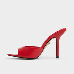 Stiletto heel Madelan in Bright Red - Heeled mule