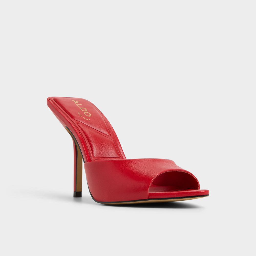 Stiletto heel Madelan in Bright Red - Heeled mule
