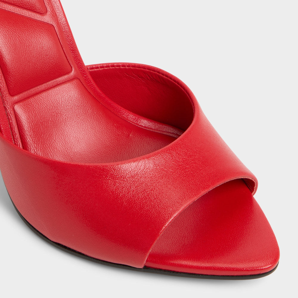 Stiletto heel Madelan in Bright Red - Heeled mule
