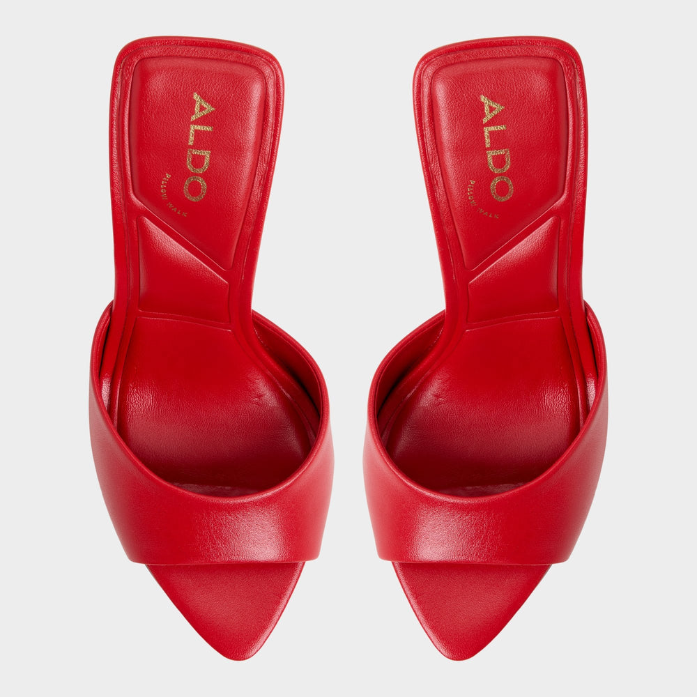 Stiletto heel Madelan in Bright Red - Heeled mule