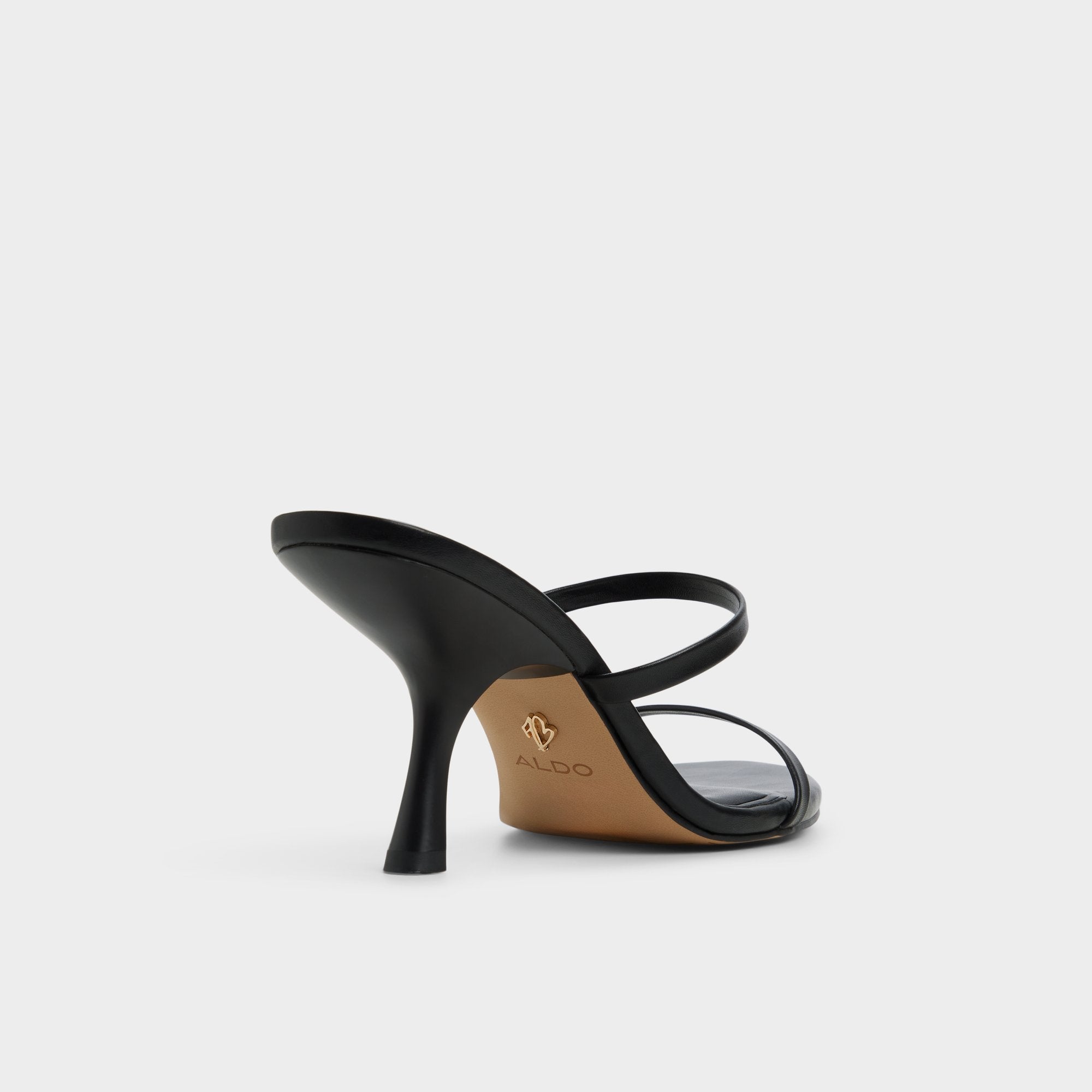 Avelinda in Black - Heeled mule