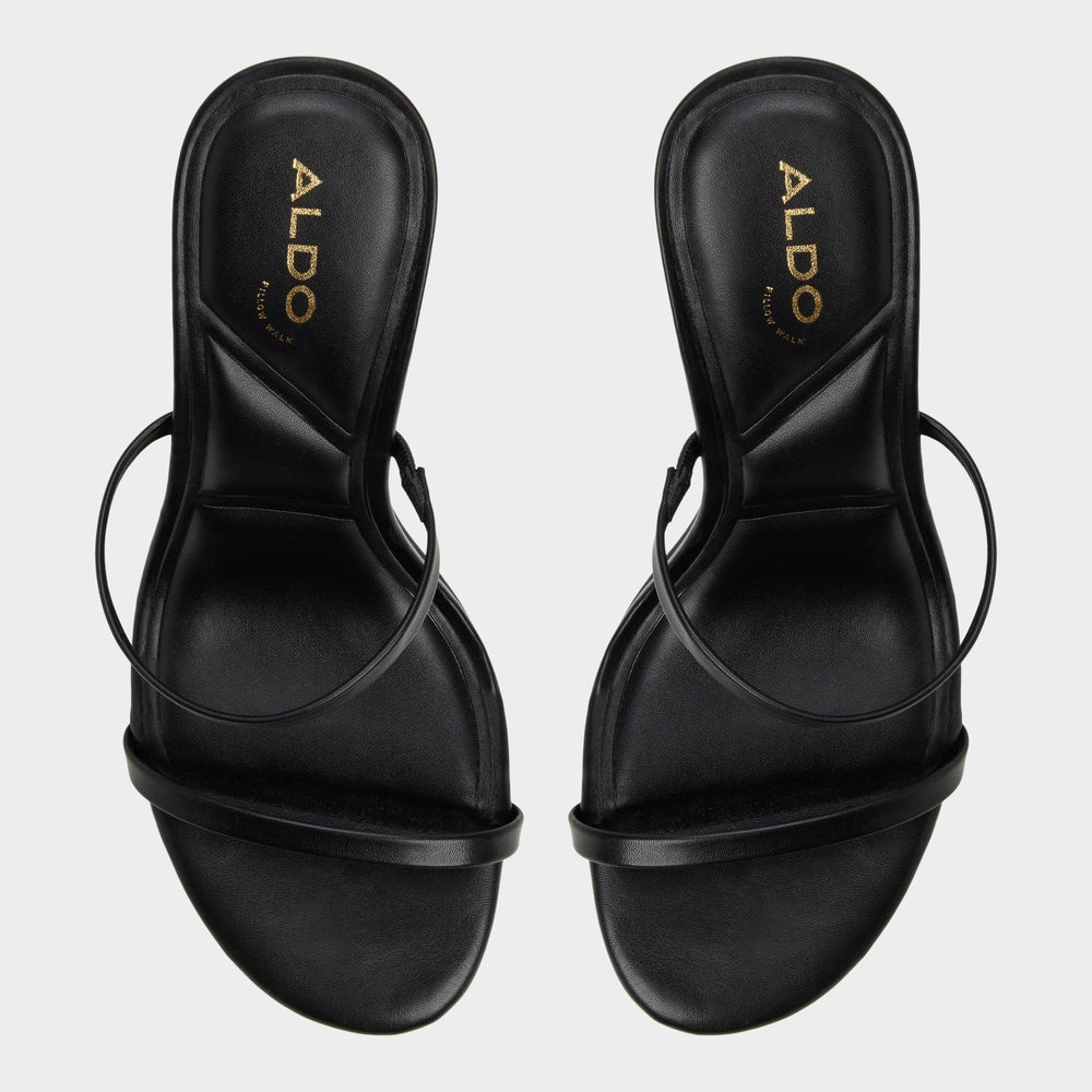 Avelinda in Black - Heeled mule