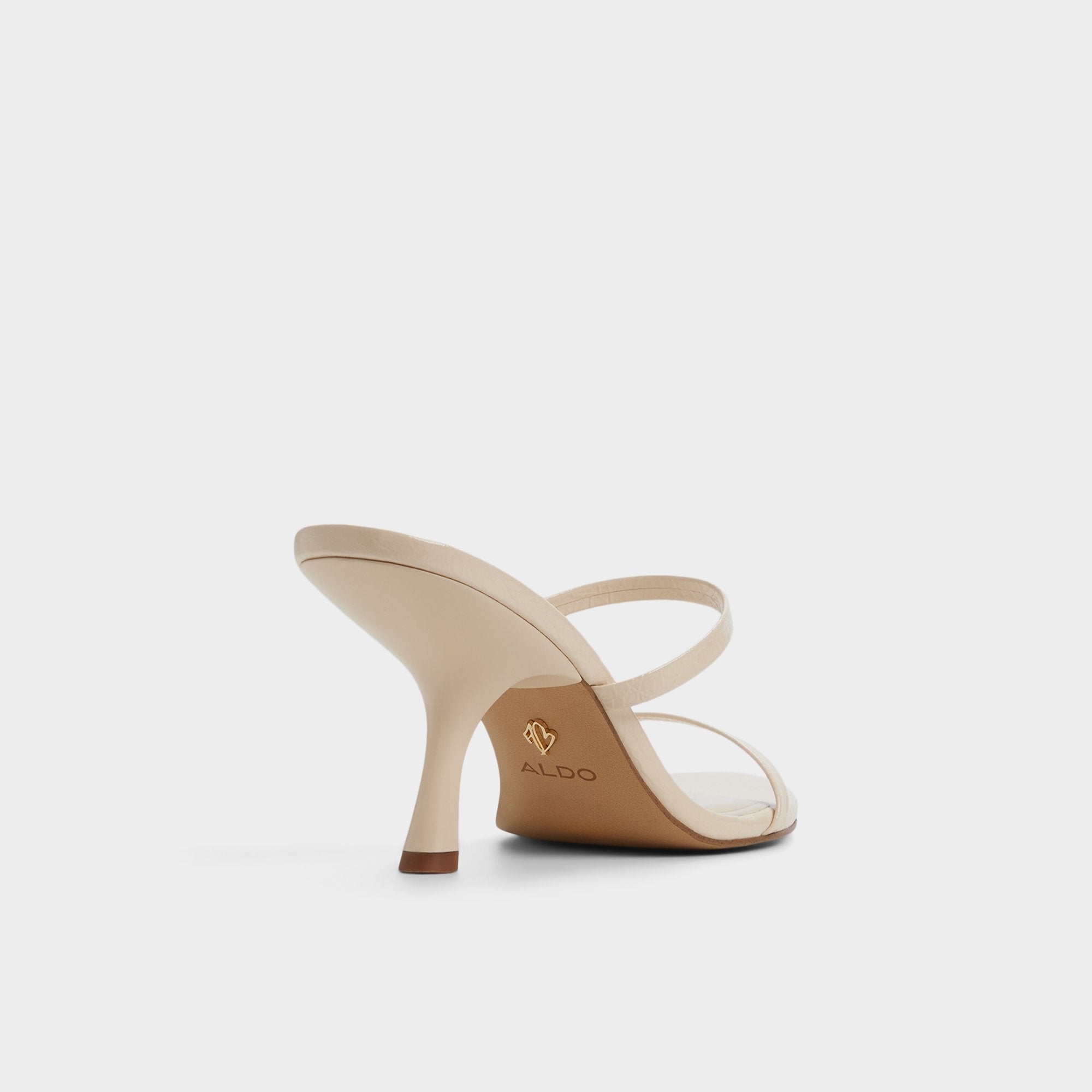 Avelinda in Cream - Heeled mule