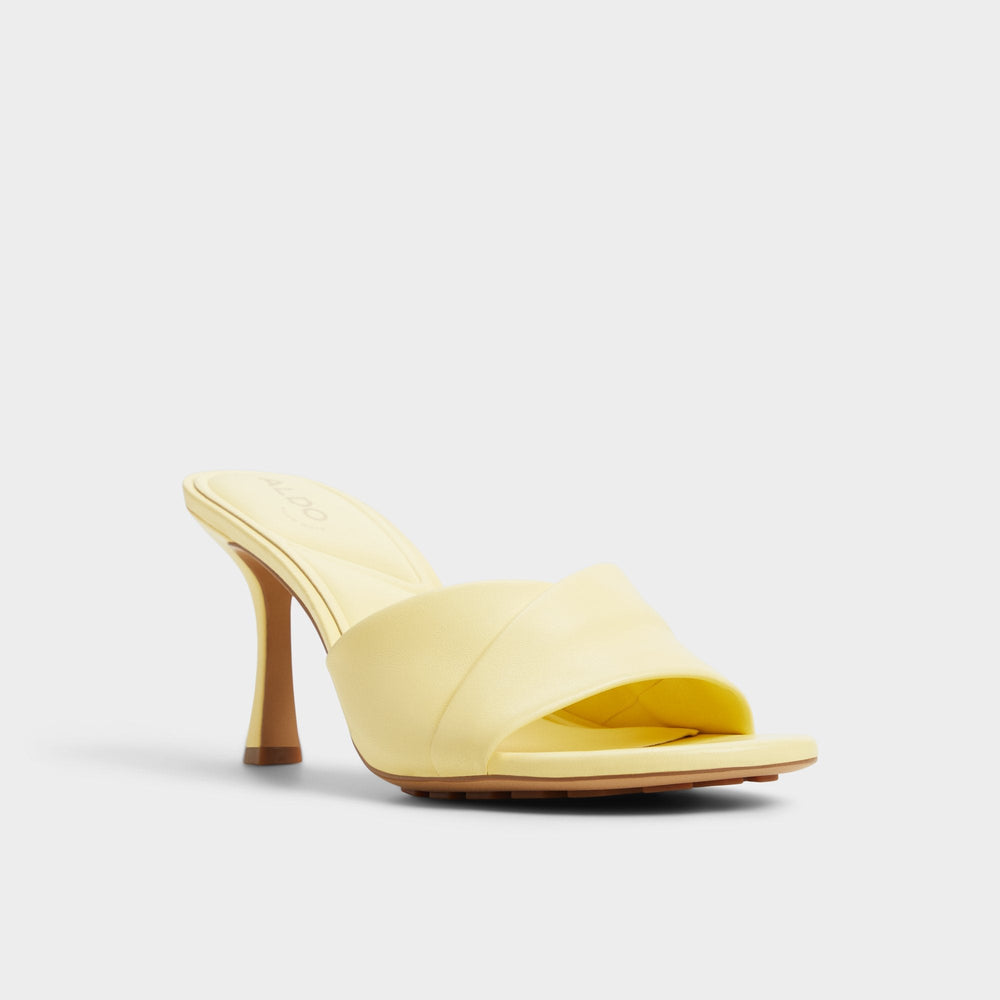 Lyhanna Light Yellow Women's Heeled mules - Heeled mule Stiletto heel