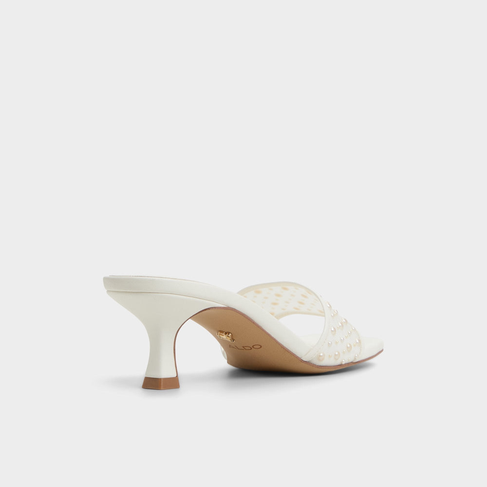 Pearlia White Women's Heeled mules - Heeled mule