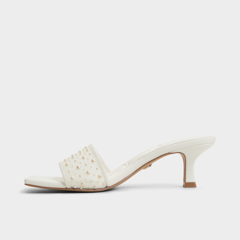 Pearlia White Women's Heeled mules - Heeled mule