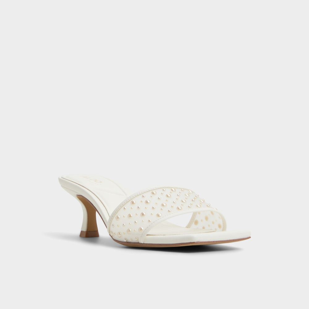 Pearlia White Women's Heeled mules - Heeled mule