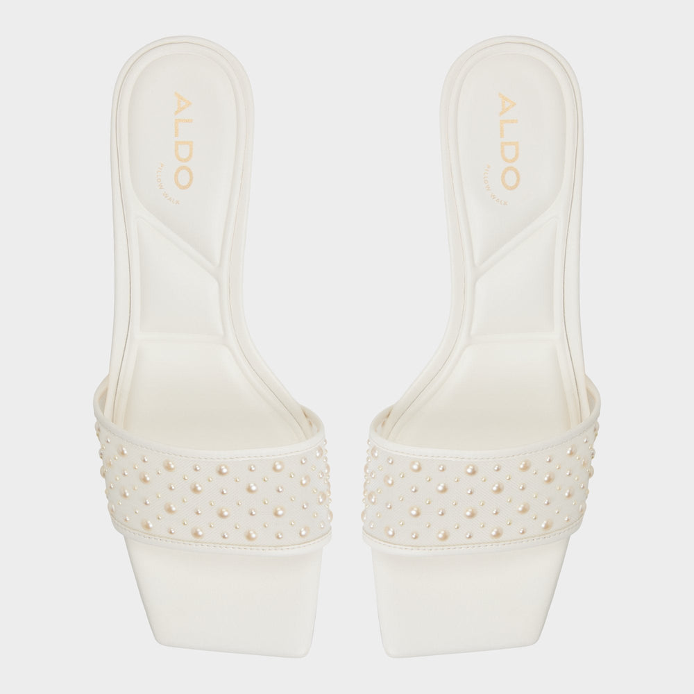 Pearlia White Women's Heeled mules - Heeled mule
