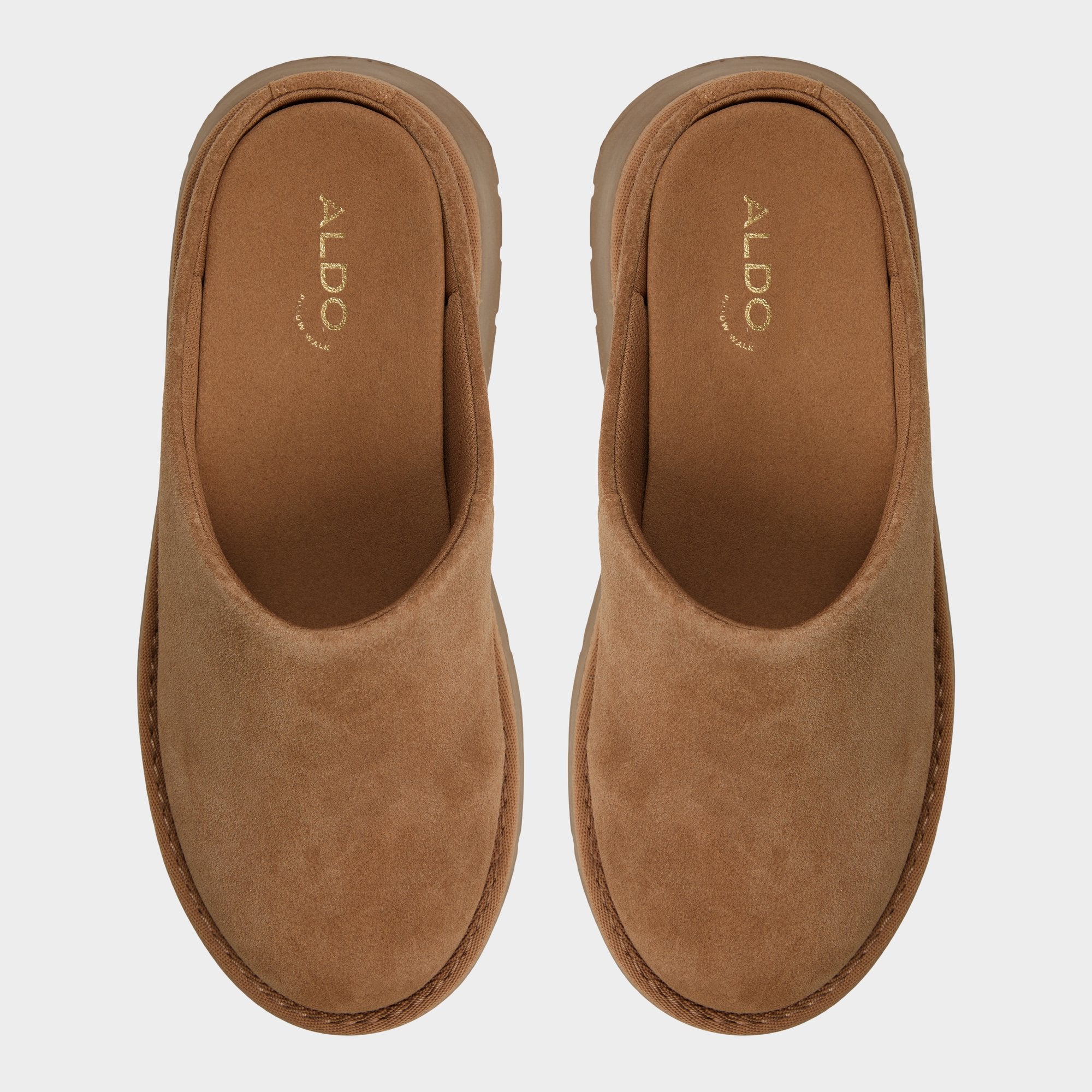 Lug sole Academia Camel Women's Cold Weather Shoes - Heeled mule