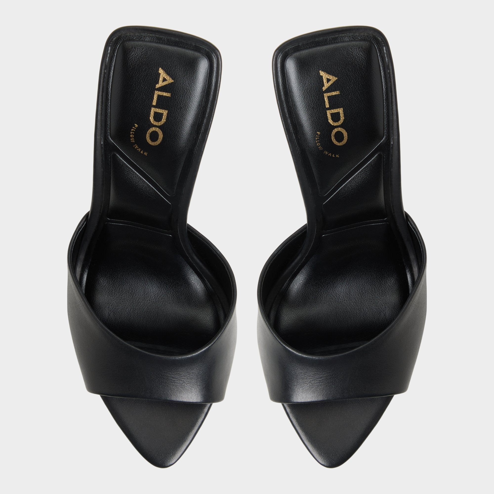 Madelan in Black - Heeled mule Stiletto heel